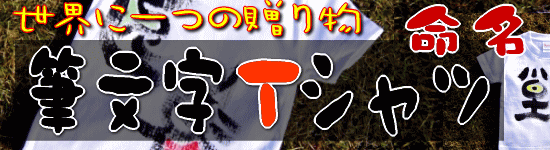 出産祝いにも最適の筆文字Tシャツ